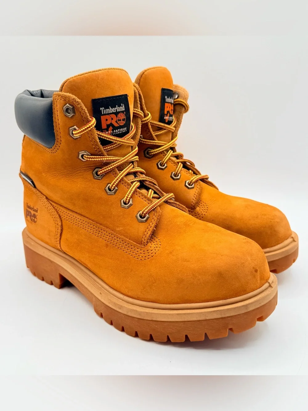 Timberland PRO 65016 Steel Toe Waterproof 6” Work Boots Men’s 7M Wheat 200g